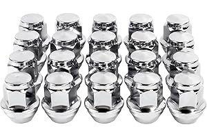 SKCOAUTO M12x1.5 Lug Nuts Factory Wheel Lug Nuts Set of 20 for 2006-2019 Fusion, 2000-2019 Focus, 2001-2019 Escape Chrome Stock Chrome Closed End