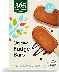 365 by Whole Foods Market, Organic Fudge Bars, 2.5 fl oz, 4 ct, (Frozen)