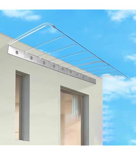 Marquesina Transparente Para Puerta O Ventana - Protección Contra Lluvia Y Nieve, Plástico Resistente | Para Balcón, Ventanas Exteriores, Fácil Ajuste