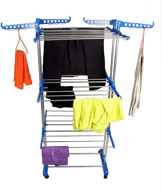 VIMART Heavy Duty 3 Layer Stainless Cloth Dryer Hanging Clothes Jumbo