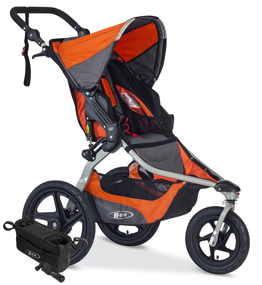 bob double stroller orange