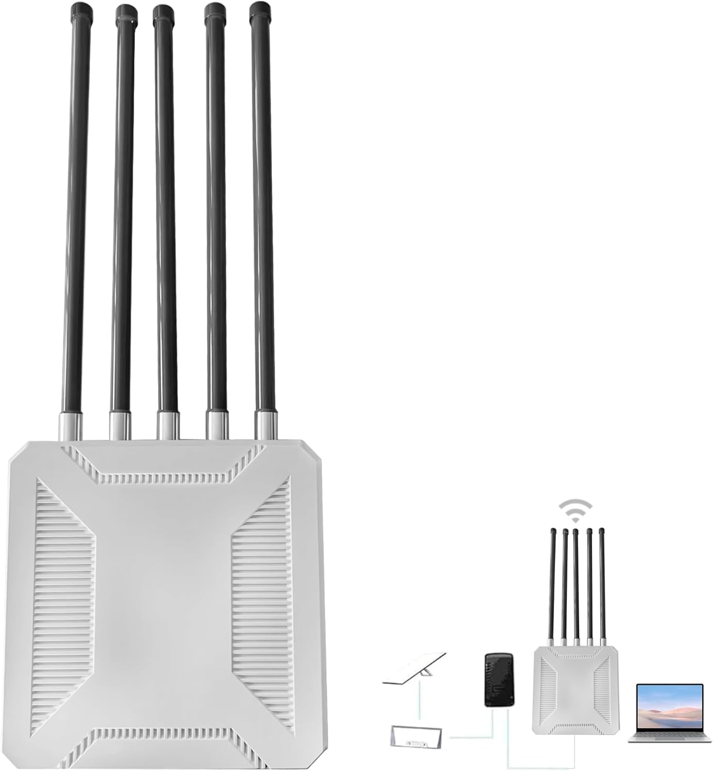 Photo 1 of Outdoor Starlink WiFi Extender for Starlink Gen 3 Router, Starlink Signal/WiFi Repeater, 0.3KM Signal Coverage, IP65 Waterproof for Farm/Yard/RV/Campsite (3000Mbps)