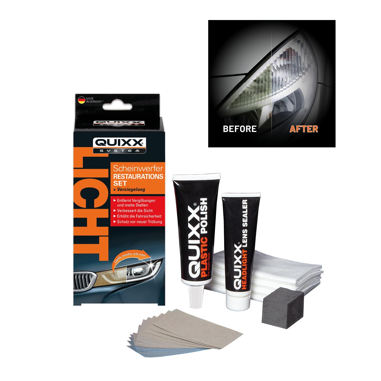 Nigrin 50251 Quixx Headlight Restoration Kit