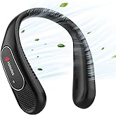 Hotsales Neck Fan, Hands Free Bladeless Neck Fans Portable Rechargeable, 6000 mAh Battery Operated Wearable Personal Fan, Coo