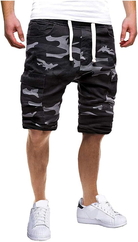 mens walking shorts elastic waist