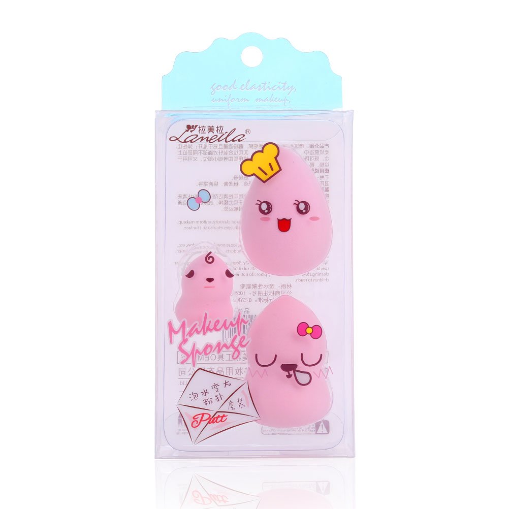 Lameila Makeup Sponge Blending Powder Puff Beauty Sponge Egg Shaped for Liquids Concealer Cream - Set of 3 Make Up Sponge (2Normal+1Small)