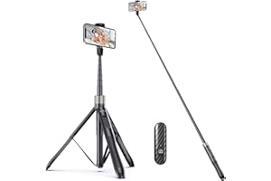ATUMTEK 65" Selfie Stick Tripod, All in One Extendable Phone Tripod Stand with Bluetooth Remote 360° Rotation for iPhone and 
