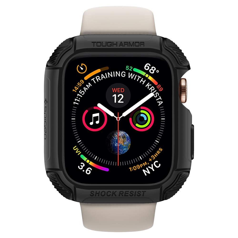 Spigen Tough Armor Designed for Apple Watch Case for 44mm Series SE2/6/SE/5/4 - Black