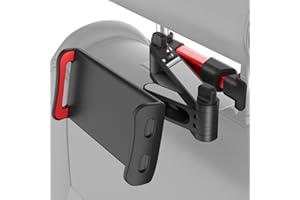 Homeet Tablet Holder Car Adjustable Headrest Car Holder Universal for iPad/iPhone/Samsung Galaxy Tabs/Kindle Fire HD/Nintendo Switch for 4.4-11 Inch Devices Red