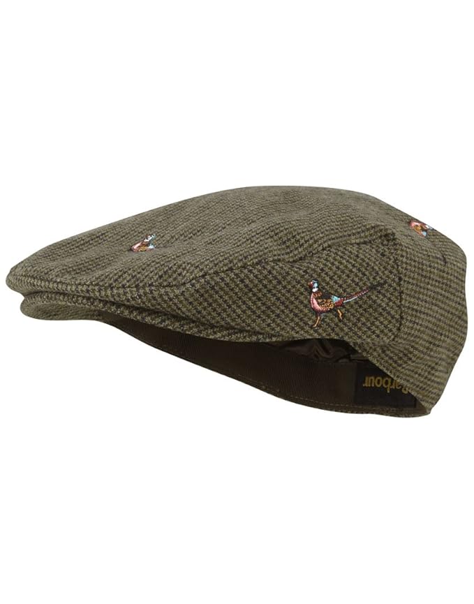 Barbour Pheasant Flat Cap Brown Check Amazon.co.uk Clothing