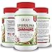 SUPER PREMIUM SPIRULINA Supplement - Nature's Superfood - Potent Antioxidant - Rich in Vitamins + Minerals + Protein + Amino Acids + Veggie Capsules - NO AFTERTASTE - Made in USA - 100% Vegetarian