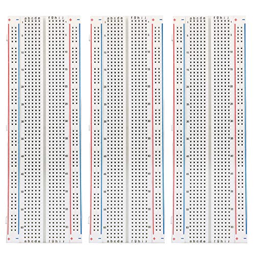 image for MCIGICM 3pcs Breadboard 830 Point Solderless Prototype PCB Board Kit P
