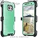 Galaxy S7 Edge Case, COVRWARE [Iron Tank] w/ [Screen Protector] Heavy Duty Full-Body Rugged Holster Armor [Brushed Metal Texture] Case [Belt Clip][Kickstand], Teal