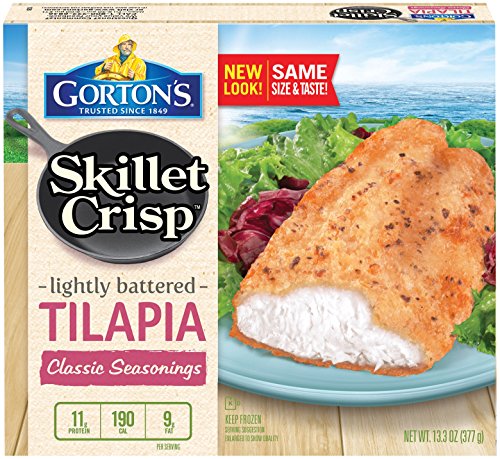 Gorton's, Skillet Crisp Tilapia Classic Seasonings with Lemon, 13.3 oz (Frozen)