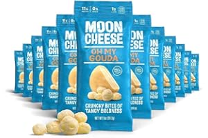 Moon Cheese Oh My Gouda Cheese Bites, 1 Ounce, 12-Pack, Crunchy, Packed With Protein & Calcium, Keto, Gluten Free