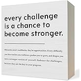 ATBWGT Mental Health Inspirational Quotes Wooden Box Sign, Inspirational Quotes Desk Decor, Positive Wood Block Plaque Signs for Home Office Desk Table Shelf Decor, 5x5 Inch