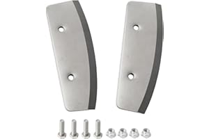 Aepiraza Ice Auger Replacement Blades Compatible with Eskimo/Strikemaster HT, Stainless Steel Ice Auger Flat Blades w/Bolts Nuts for Ice Fishing (8" 2Pack)