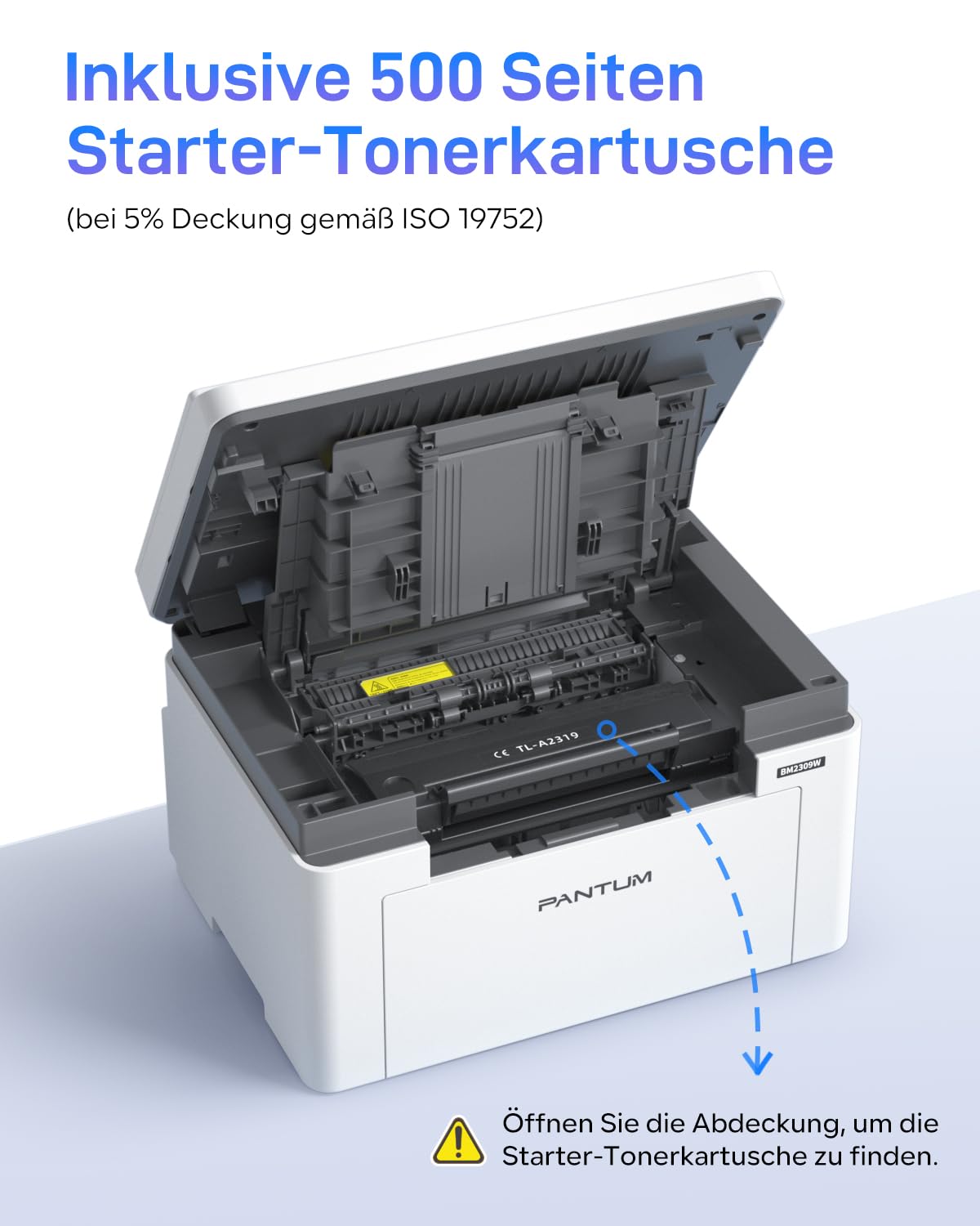 PANTUM BM2309W laserdrucker Multifunktionsgerät, Drucker Scanner Kopierer 3in1, Schwarz Weiss, WLAN Drucker, Airprint, A4, 1200 x 600 DPI, 20 Seiten pro Minute 7