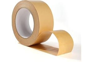 GLUONX GlounX Brown Kraft Paper Packing Tape 2 Inch x 55 Yards,Waterproof Coated Strong Adhesive for Shipping,Moving,Sealing,Biodegradable Paper Packing Tape 1Roll