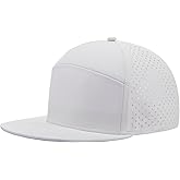 Men's Oversize XXL Flat Brim Baseball Cap Adjustable Performance Snapback Hat Laser Perforated Cap Plus Size for Big Head