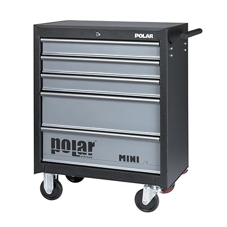 Polar Tools 1000 3005 Mobile Mini Cabinet For Workbench 5 Drawers