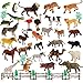 Migration 50 Piece Set of Animal Plastic Figures, Includes Jumbo 6 Inch Wild, Safari, Zoo, Jungle, Farm, Desert, Ocean Animals, Birds, Accessories and Container for Toddlers and Kids