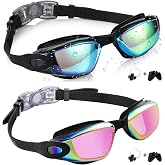 Aegend Swim Goggles for Kids 3-14 Anti-Fog Anti-Leak Goggles for Swimming | 2 Pack Anti-UV Comfort Fit Swim Mask for Boys Girls Youth Ideal for Pool, Beach, Swim Lessons, Vacation Essentials