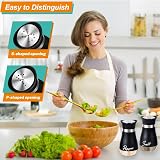 UDQYQ Salt and Pepper Shaker Set, Glass Bottle, Stainless Steel, Black view 5