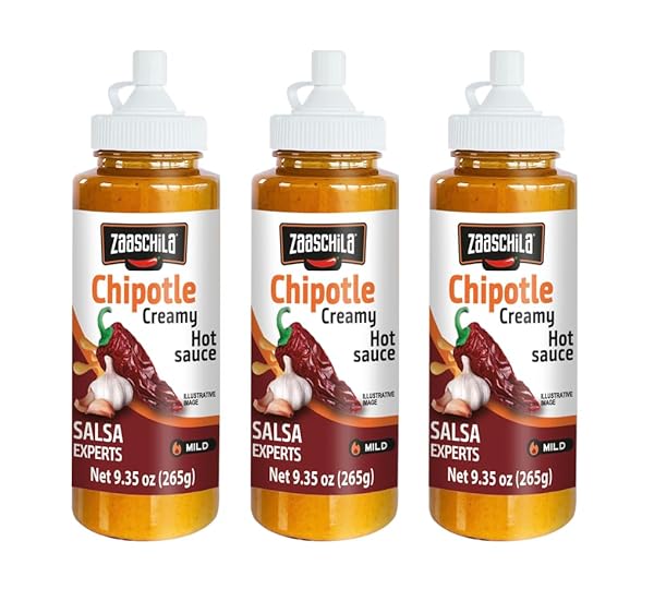ZAASCHILA CREAMY SAUCE CHIPOTLE 9.35OZ (265G) 3PC PACK WHITE MULTIPACK,9.5 OUNCE (PACK OF 3)