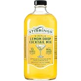 Stirrings Pack Lemon Drop Cocktail Mix 750ml Bottle - Real Juice No Preservatives - 90 Calories - Drink Mixer