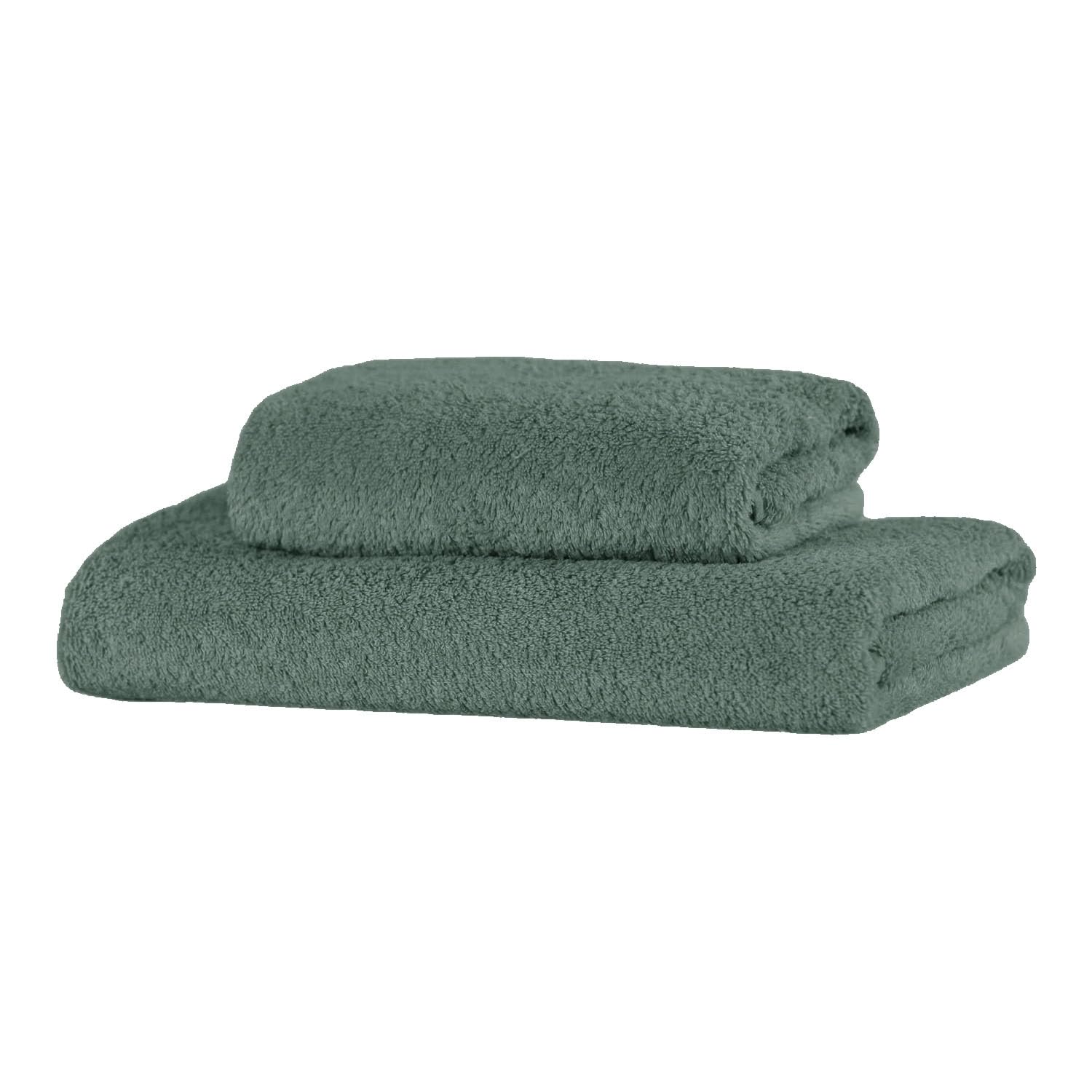 Giovanni Dolcinotti | Set of 2 Bath Towels in Terry - Moss Green - 100% Cotton