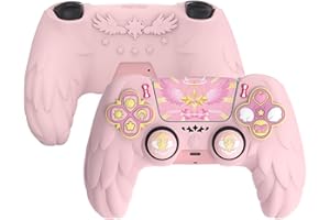 PlayVital Magic Wings Protective Silicone Cover Skin for ps5 Controller – Soft Anti-Slip Grip Protector Case for ps5 Controll