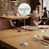 HOHIYA 12 Pcs Table Number Holder Stands 12 Inch Stainless Steel Chrome Silver view 9