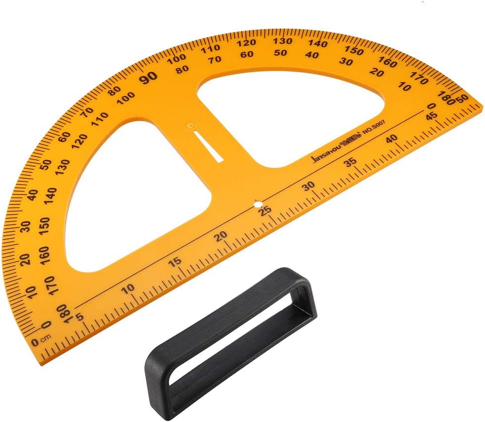 sourcing map Geometry Measurement Tool Plastic Protractor Angle Finder