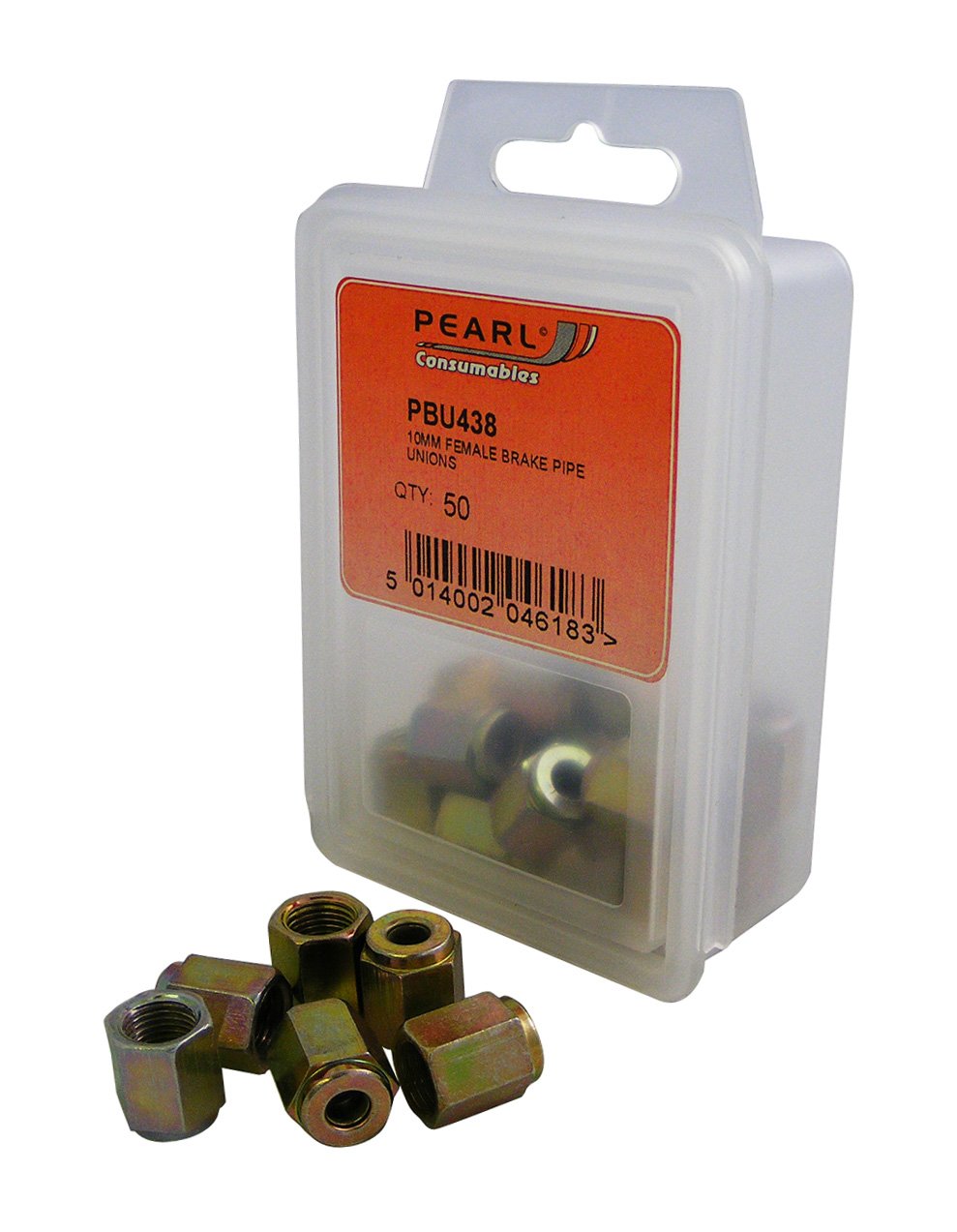 Pearl PBU438 M10 50mm Female Brake Pipe Unions PP55