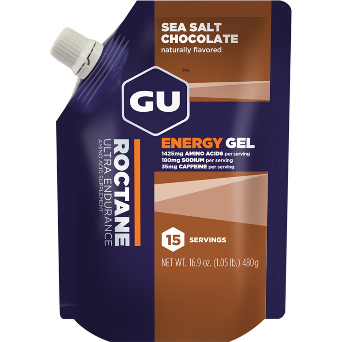 GU Energy Roctane Ultra Endurance Energy Gel, 15Serving Pouch, Blueberry Pomegranate Bike