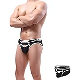 SUMABA Mens Sexy Front Opening Fly Access Briefs Low Rise Bulge Enhancing Pouch Bamboo Viscose Underwear M L XL 2XL 3XL Pack