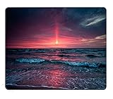Pingpi Mouse Pad Ocean Tide Waves Silhouette at