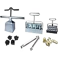Ladbrooke Authentic Soil Block Maker - 6-Pc. Master Grower Nesting System Includes Maxi, Mini 4, Micro 20, Cubic Inserts, 7/8" Seed Dibbles, and Grow Tweezers, Made in England