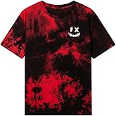 SOLY HUX Boy's Tie Dye Graphic Print T Shirts Short Sleeve Drop Shoulder Summer Tee Tops