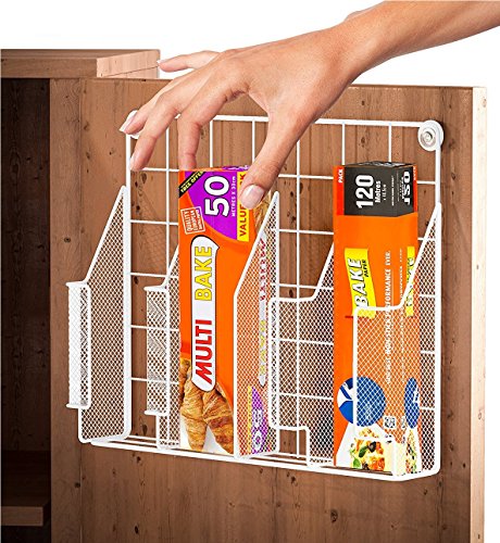 Home intuition wall door mount kitchen wrap organizer r…