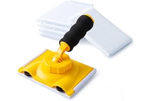 VOOMEY Paint Edger, 360° Rotation Handle Paint Edger Trimmer with 5pcs Replace Pads, Corner Walls & Ceilings Pad Painter, Edg