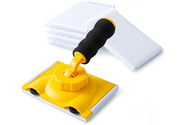VOOMEY Paint Edger, 360° Rotation Handle Paint Edger Trimmer with 5pcs Replace Pads, Corner Walls & Ceilings Pad Painter, Edg