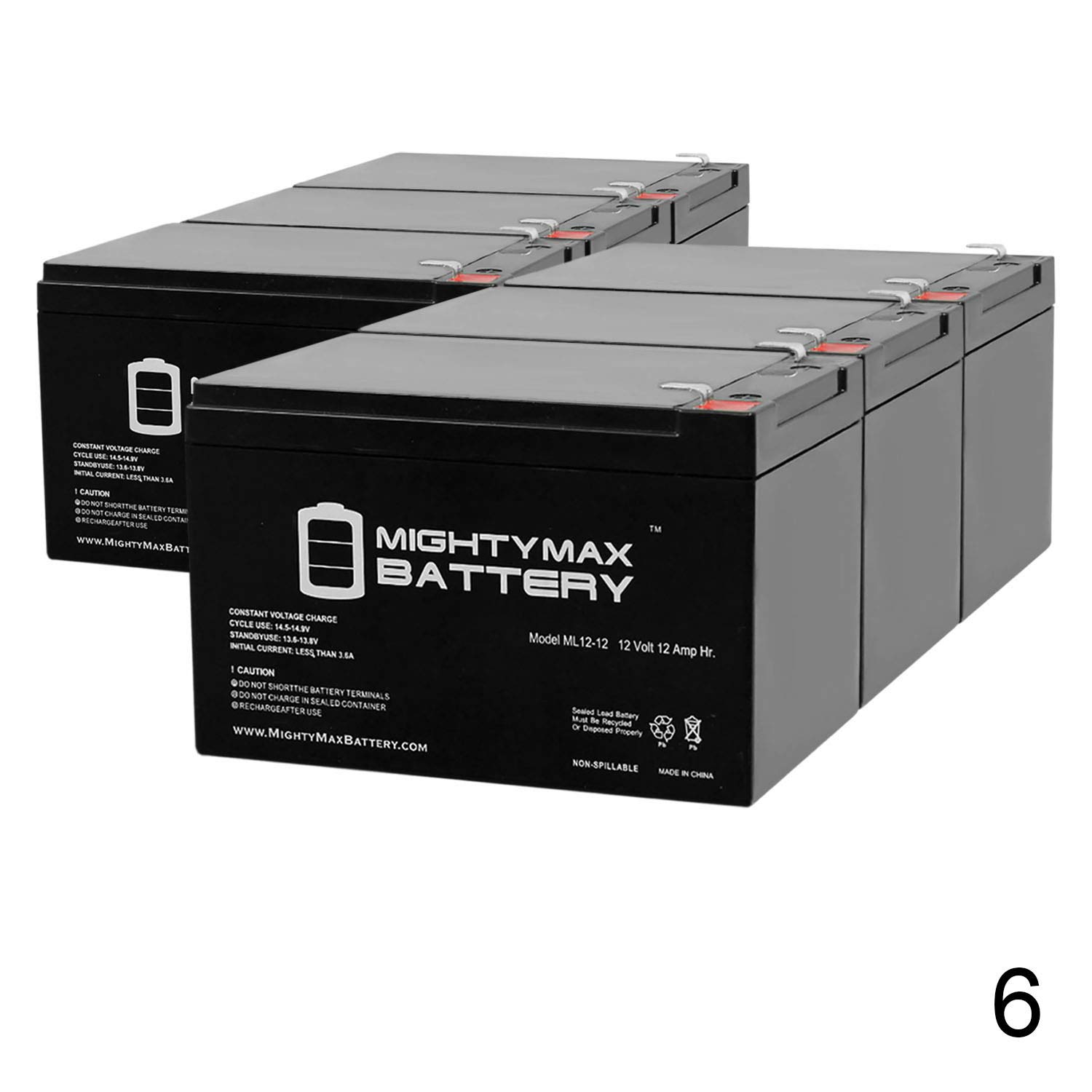 Mighty Max Battery 12V 12Ah F2 Wheelchair Battery Replaces