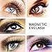 Magnetic False Eyelashes, Triple 3 Magnetic 0.2mm Ultra Thin 3D Reusable Fake Lashes,No Glue Required,Full Size Natural Look 1 Pair (4pcs3magnetic+clip)
