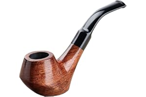 Joyoldelf Smoking Pipe, Wooden Tobacco Pipe with Gift Box, Creative Rosewood Tobacco Pipes for Smoking (no Need Pipe Stand) with Pipe Scraper, 9mm Pipe Filter and Smoking Accessories