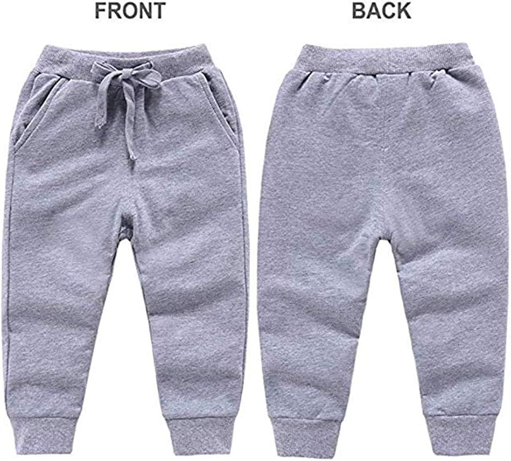 HAXICO Unisex Kids Solid Cotton Drawstring Waist Winter Pants Toddler Baby Bottoms Active Sweatpants: Clothing