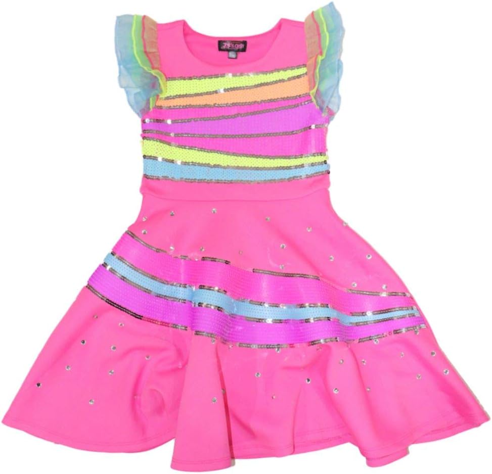 JoJo Siwa Ruffle Sleeve Dress Girls 4-12