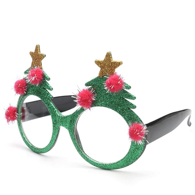 AIHOME Weihnachten lustige Gläser, Party Brille Weihnachtsbaum Urlaub Party Supplies für Weihnachten Wild Party Dance Ball Cr