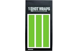 1 SHOT WRAPS Arrow Wraps for Carbon Shafts - Glossy, Bright Colors- Pack of 15- Various Lengths and Widths.